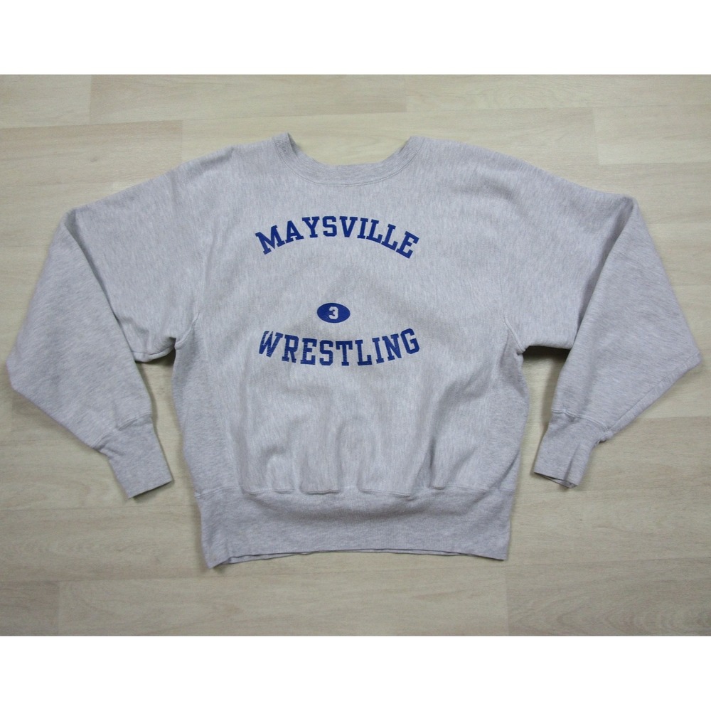 Vintage Y2K Champion Reverse Weave Crew Sweatshirt (M) Maysville Wrestling Ohio